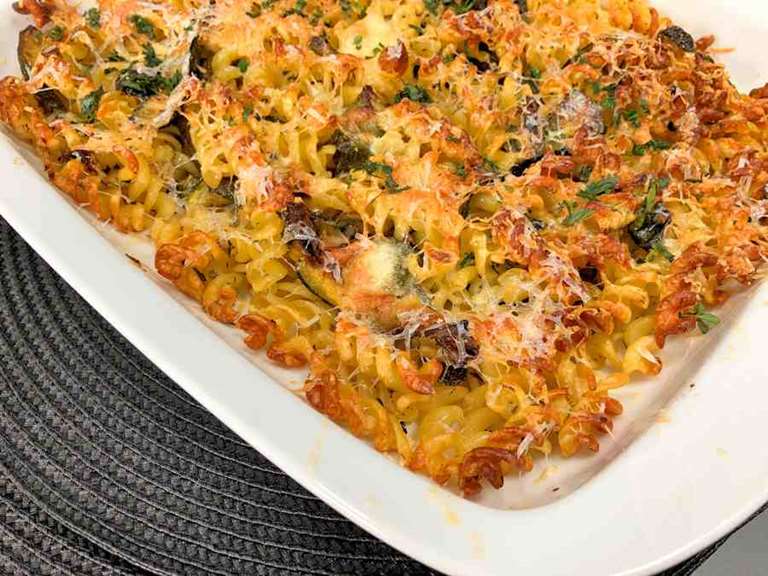 Herby Courgette Pasta Bake Recipe Cuisine Fiend